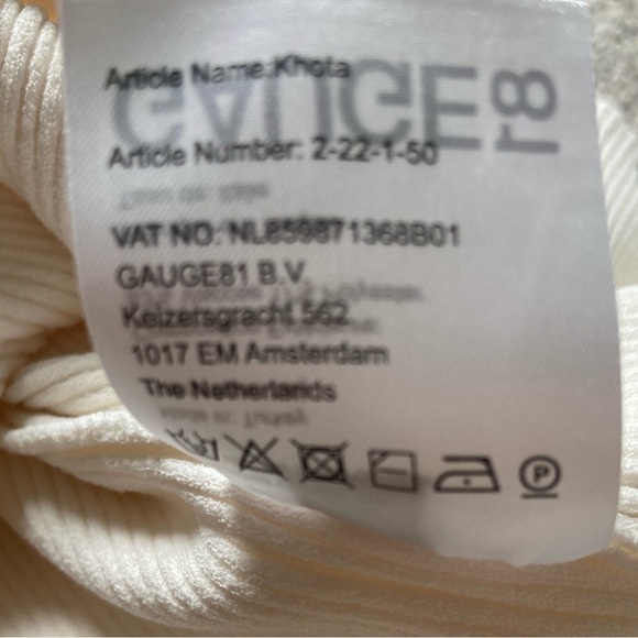 GAUGE81 Khota Knit Double-Layered Dress Sz XS Ivory - Picture 14 of 14